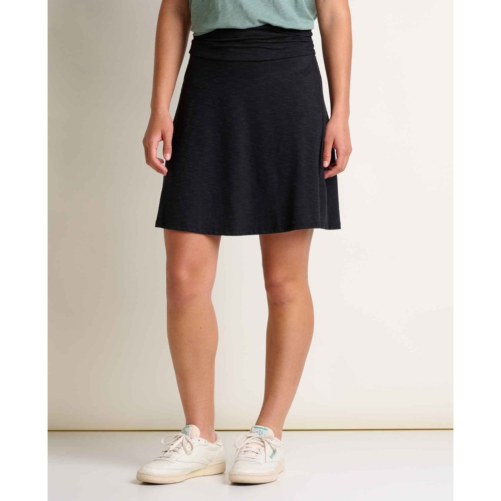 Toad And Co Chaka Pull On Cotton Blend Skirt In Black Women's Sz M